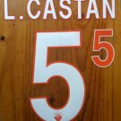 LEANDRO CASTAN 5 AS ROMA HOME 2013 2014 NAME NUMBER SET NAMESET KIT PRINT