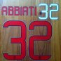 CHRISTIAN ABBIATI 32 AC MILAN AWAY 2013 2014 NAME NUMBER SET NAMESET PRINT