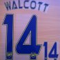 WALCOTT 14 ARSENAL CHAMPIONS AWAY 2013 2014 NAME NUMBER SET NAMESET KIT PRINT
