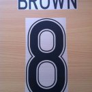 BROWN 8 CELTIC HOME UCL 2009 2012 NAME NUMBER SET NAMESET KIT PRINT NUMBERING