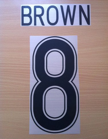 BROWN 8 CELTIC HOME UCL 2009 2012 NAME NUMBER SET NAMESET KIT PRINT NUMBERING