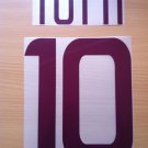 TOTTI 10 AS ROMA AWAY 2011 2012 NAME NUMBER SET NAMESET KIT PRINT NUMBERING