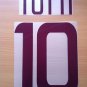 TOTTI 10 AS ROMA AWAY 2011 2012 NAME NUMBER SET NAMESET KIT PRINT NUMBERING