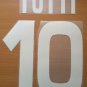 TOTTI 10 AS ROMA HOME 2008 2009 NAME NUMBER SET NAMESET KIT PRINT NUMBERING