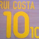 RUI COSTA 10 PORTUGAL HOME EURO CUP 2000 NAME NUMBER SET NAMESET KIT PRINT