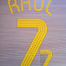 RAUL BLANCO 7 SPAIN HOME WORLD CUP 2006 NAME NUMBER SET NAMESET KIT PRINT