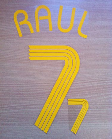 RAUL BLANCO 7 SPAIN HOME WORLD CUP 2006 NAME NUMBER SET NAMESET KIT PRINT