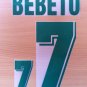 BEBETO 7 BRAZIL HOME WORLD CUP 1994 NAME NUMBER SET NAMESET KIT PRINT NUMBERING