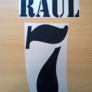 RAUL 7 REAL MADRID HOME 2001 2002 NAME NUMBER SET NAMESET KIT PRINT