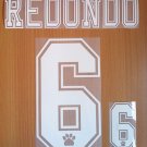 REDONDO 6 REAL MADRID AWAY 1996 1998 NAME NUMBER SET NAMESET KIT PRINT RETRO