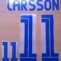 LARSSON 11 SWEDEN HOME EURO CUP 2004 NAME NUMBER SET NAMESET KIT PRINT