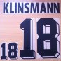 KLINSMANN 18 GERMANY HOME WORLD CUP1994 NAME NUMBER SET NAMESET KIT PRINT