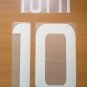TOTTI 10 AS ROMA HOME 2011 2012 NAME NUMBER SET NAMESET KIT PRINT NUMBERING