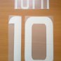 TOTTI 10 AS ROMA HOME 2011 2012 NAME NUMBER SET NAMESET KIT PRINT NUMBERING
