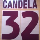 CANDELA 32 AS ROMA AWAY 2000 2002 NAME NUMBER SET NAMESET KIT PRINT NUMBERING