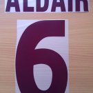ALDAIR 6 AS ROMA AWAY 2000 2002 NAME NUMBER SET NAMESET KIT PRINT NUMBERING
