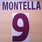 MONTELLA 9 AS ROMA AWAY 2000 2002 NAME NUMBER SET NAMESET KIT PRINT NUMBERING