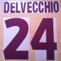 DELVECCHIO 24 AS ROMA AWAY 2000 2002 NAME NUMBER SET NAMESET KIT PRINT NUMBERING