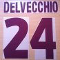 DELVECCHIO 24 AS ROMA AWAY 2000 2002 NAME NUMBER SET NAMESET KIT PRINT NUMBERING
