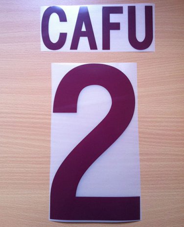 CAFU 2 AS ROMA AWAY 2002 2003 NAME NUMBER SET NAMESET KIT PRINT NUMBERING