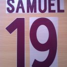 SAMUEL 19 AS ROMA AWAY 2002 2003 NAME NUMBER SET NAMESET KIT PRINT NUMBERING