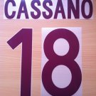 CASSANO 18 AS ROMA AWAY 2002 2003 NAME NUMBER SET NAMESET KIT PRINT NUMBERING