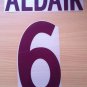ALDAIR 6 AS ROMA AWAY 2002 2003 NAME NUMBER SET NAMESET KIT PRINT NUMBERING