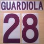 GUARDIOLA 28 AS ROMA AWAY 2002 2003 NAME NUMBER SET NAMESET KIT PRINT NUMBERING