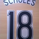 SCHOLES 18 MANCHESTER UNITED AWAY 2006 2007 NAME NUMBER SET NAMESET KIT PRINT
