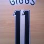 GIGGS 11 MANCHESTER UNITED AWAY 2006 2007 NAME NUMBER SET NAMESET KIT PRINT