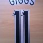 GIGGS 11 MANCHESTER UNITED AWAY 2006 2007 NAME NUMBER SET NAMESET KIT PRINT