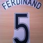 FERDINAND 5 MANCHESTER UNITED AWAY 2006 2007 NAME NUMBER SET NAMESET KIT PRINT