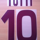 TOTTI 10 AS ROMA AWAY 2008 2009 NAME NUMBER SET NAMESET KIT PRINT NUMBERING