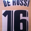 DE ROSSI 16 AS ROMA THIRD 2005 2006 NAME NUMBER SET NAMESET KIT PRINT NUMBERING