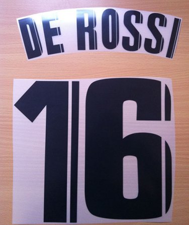 DE ROSSI 16 AS ROMA THIRD 2005 2006 NAME NUMBER SET NAMESET KIT PRINT NUMBERING