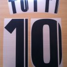 TOTTI 10 AS ROMA THIRD 2005 2006 NAME NUMBER SET NAMESET KIT PRINT NUMBERING