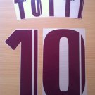 TOTTI 10 AS ROMA AWAY 2005 2006 NAME NUMBER SET NAMESET KIT PRINT NUMBERING