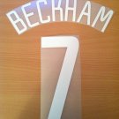 BECKHAM 7 MANCHESTER UNITED HOME UCL 2002 2004 NAME NUMBER SET NAMESET KIT PRINT