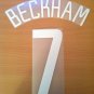BECKHAM 7 MANCHESTER UNITED HOME UCL 2002 2004 NAME NUMBER SET NAMESET KIT PRINT
