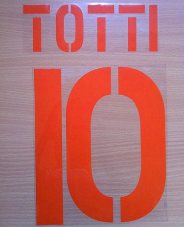 TOTTI 10 AS ROMA THIRD 2003 2004 NAME NUMBER SET NAMESET KIT PRINT NUMBERING
