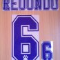 REDONDO 6 REAL MADRID HOME 1996 1998 NAME NUMBER SET NAMESET KIT PRINT RETRO