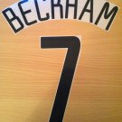 BECKHAM 7 MANCHESTER UNITED AWAY UCL 2002 2004 NAME NUMBER SET NAMESET KIT PRINT