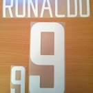 RONALDO 9 BRAZIL AWAY WORLD CUP 2002 NAME NUMBER SET NAMESET KIT PRINT