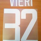 VIERI 32 INTERNAZIONALE HOME 2002 2004 NAME NUMBER SET NAMESET KIT PRINT