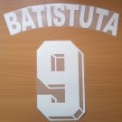 GABRIEL BATISTUTA 9 FIORENTINA HOME 1998 1999 NAME NUMBER SET NAMESET KIT PRINT
