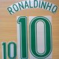 RONALDINHO 10 BRAZIL HOME WORLD CUP 2006 NAME NUMBER SET NAMESET KIT PRINT