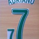 ADRIANO 7 BRAZIL HOME WORLD CUP GERMANY 2006 NAME NUMBER SET NAMESET KIT PRINT