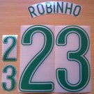 ROBINHO 23 BRAZIL HOME WORLD CUP GERMANY 2006 NAME NUMBER SET NAMESET KIT PRINT