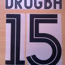 DIDIER DROGBA 15 CHELSEA AWAY UCL 2004 2006 NAME NUMBER SET NAMESET KIT PRINT