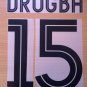 DIDIER DROGBA 15 CHELSEA AWAY UCL 2004 2006 NAME NUMBER SET NAMESET KIT PRINT
